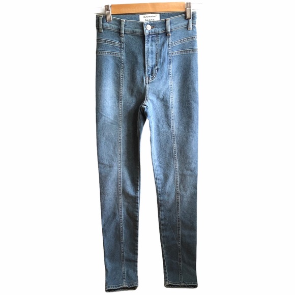 NWOT Reformation Jeans Suzie Jean, Wash Rhine, 23 - Picture 3 of 12